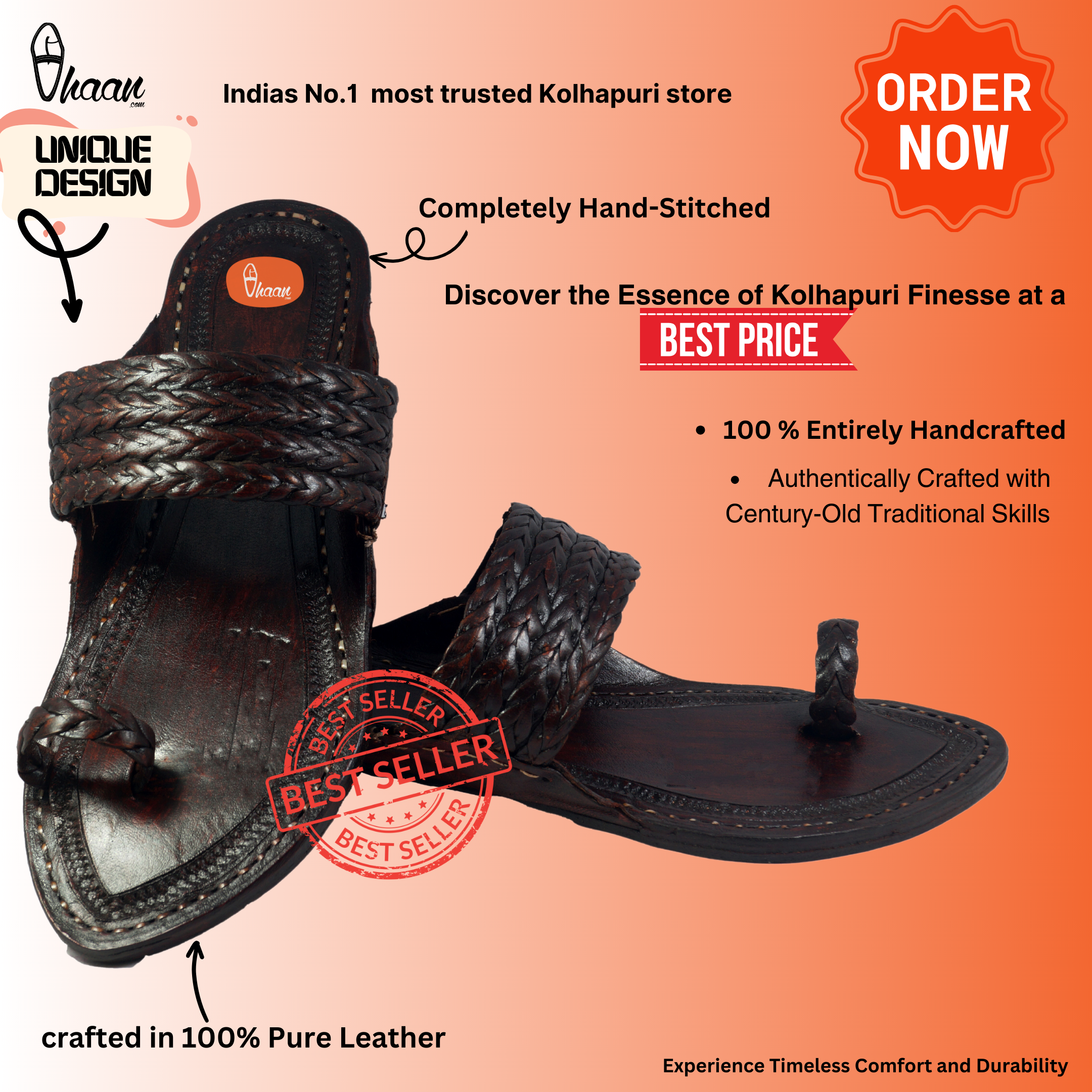 Kolhapuri chappal hot sale gents black