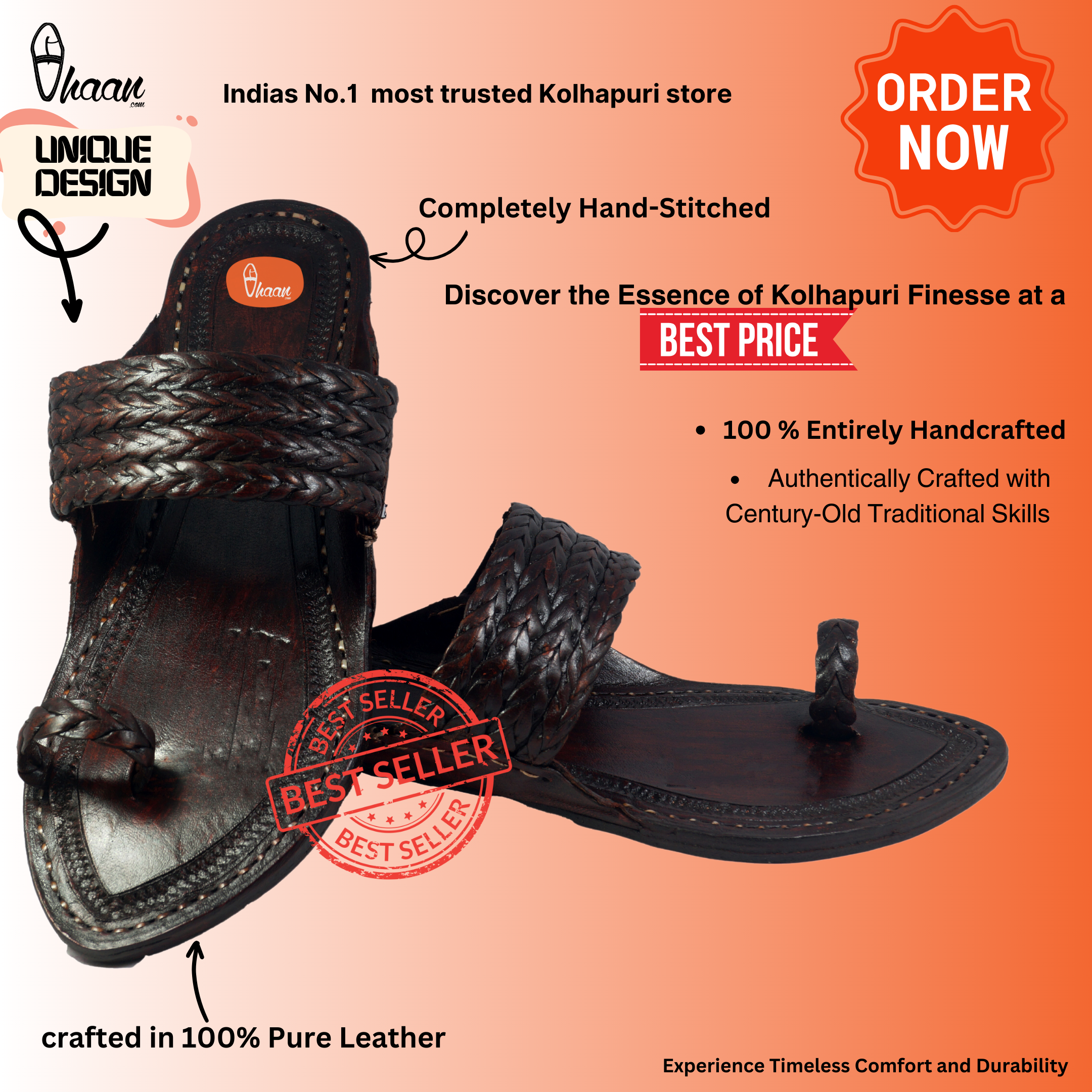 Jinks - Kolhapuri Chappal For Men