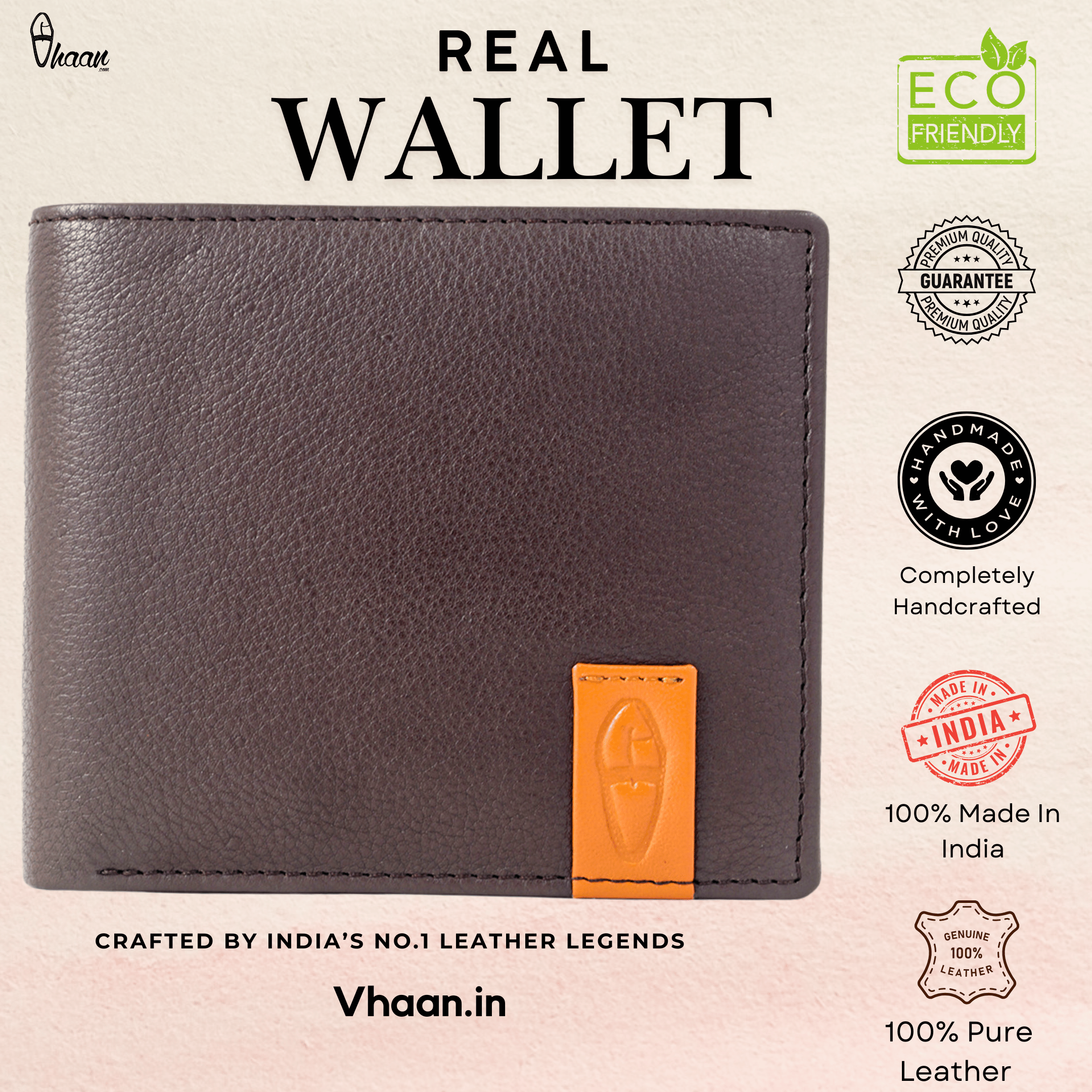Style Guardian: Premium NAPPA Leather Wallet with RFID Protection for Men - Brown