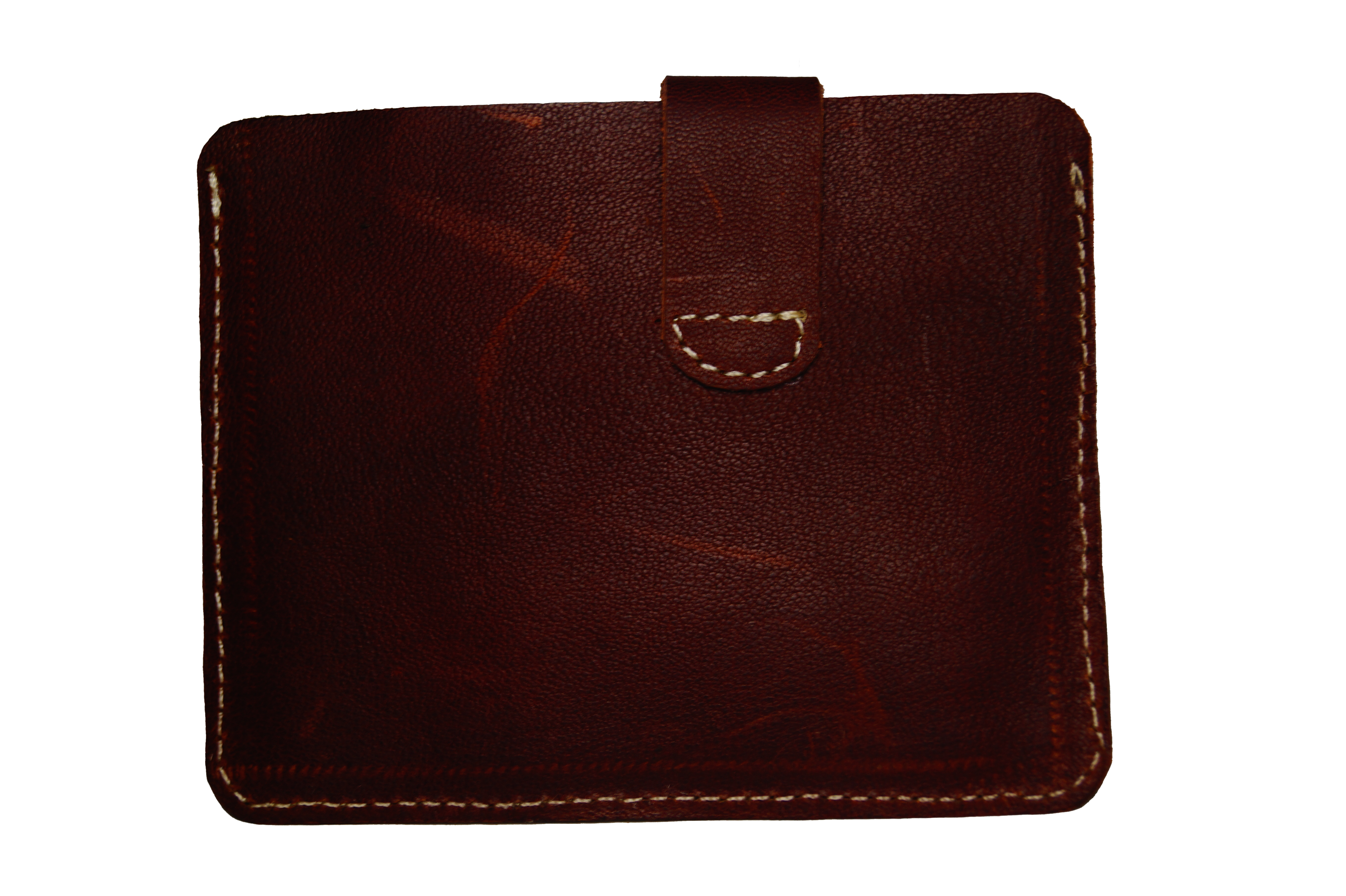 Vhaan's Heritage Oil Pulled Up Leather Card Holder - Maroon shade