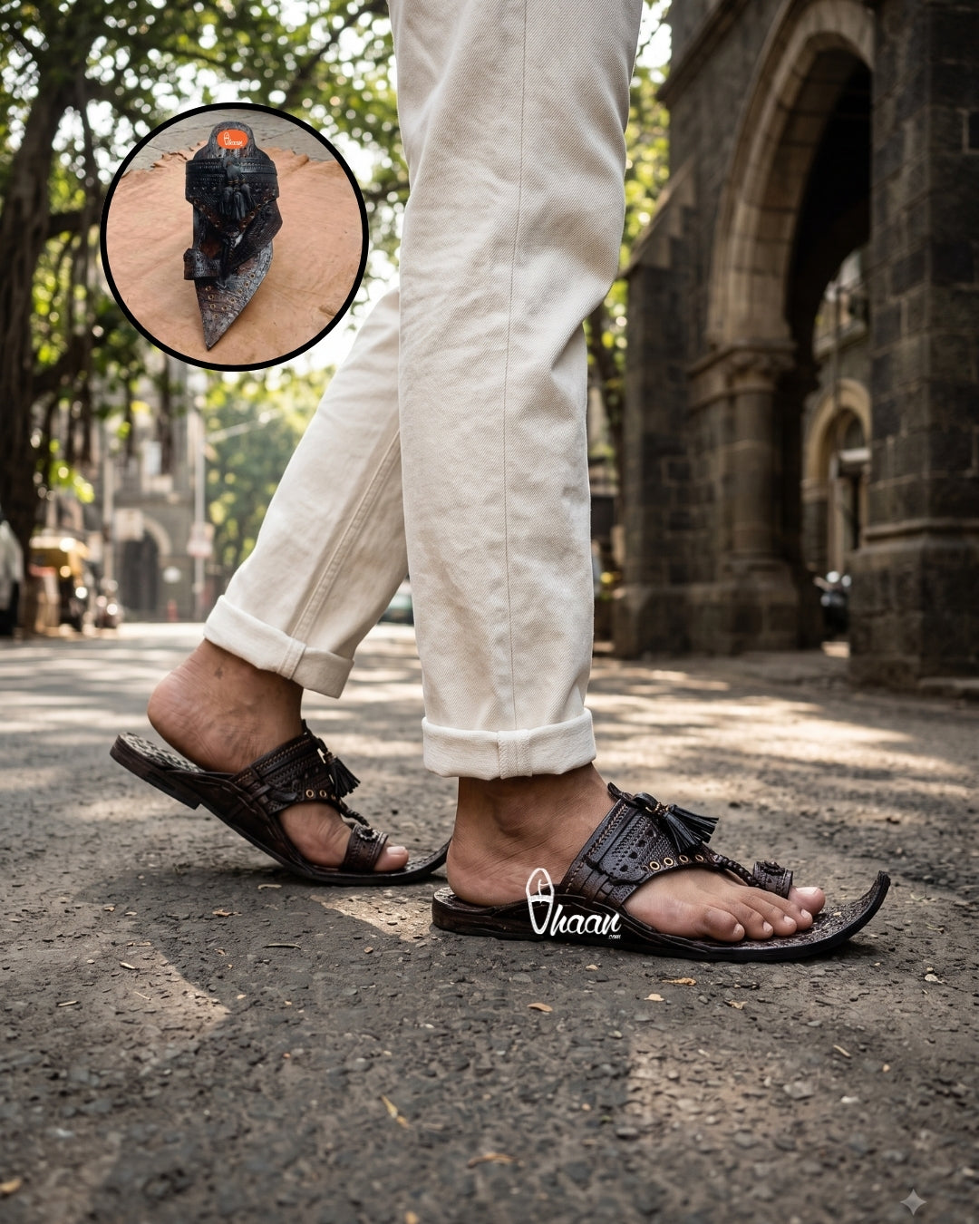 Royal Maharaja Prestigious Antique Designed Shahu Kolhapuri Chappal For Men