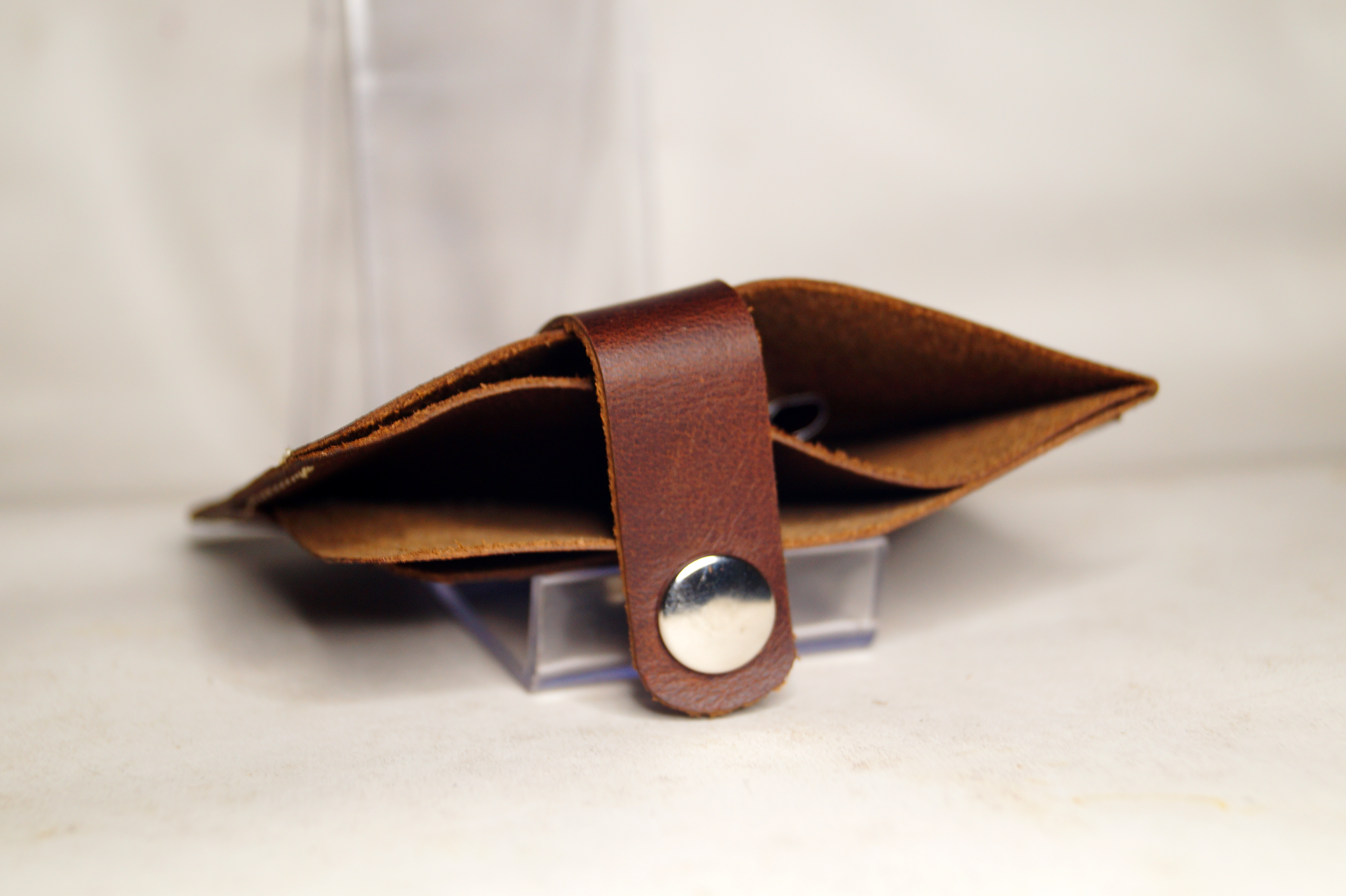 Vhaan's Heritage Oil Pulled Up Leather Card Holder - Dark Brown Shade