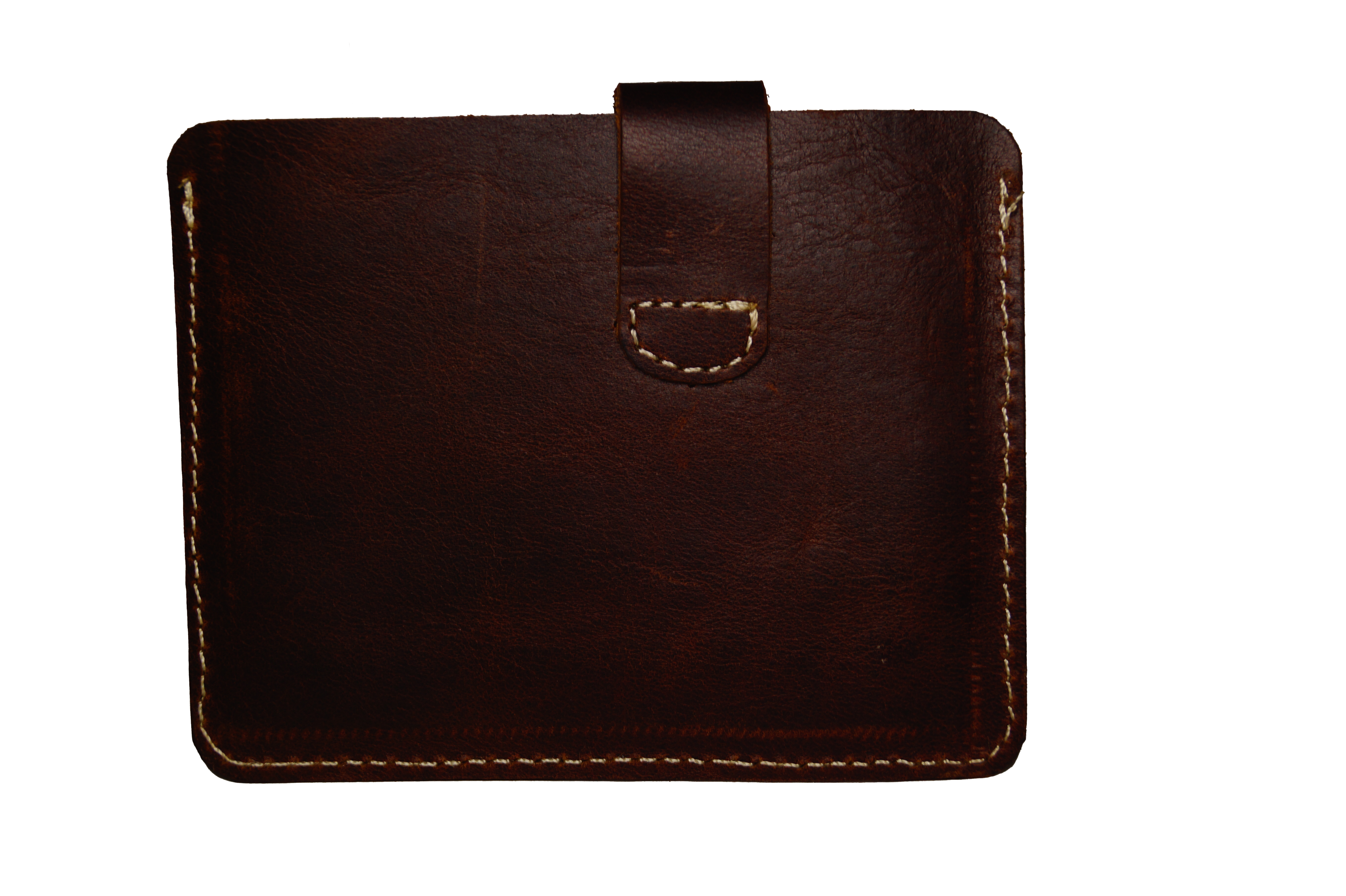 Vhaan's Heritage Oil Pulled Up Leather Card Holder - Dark Brown Shade