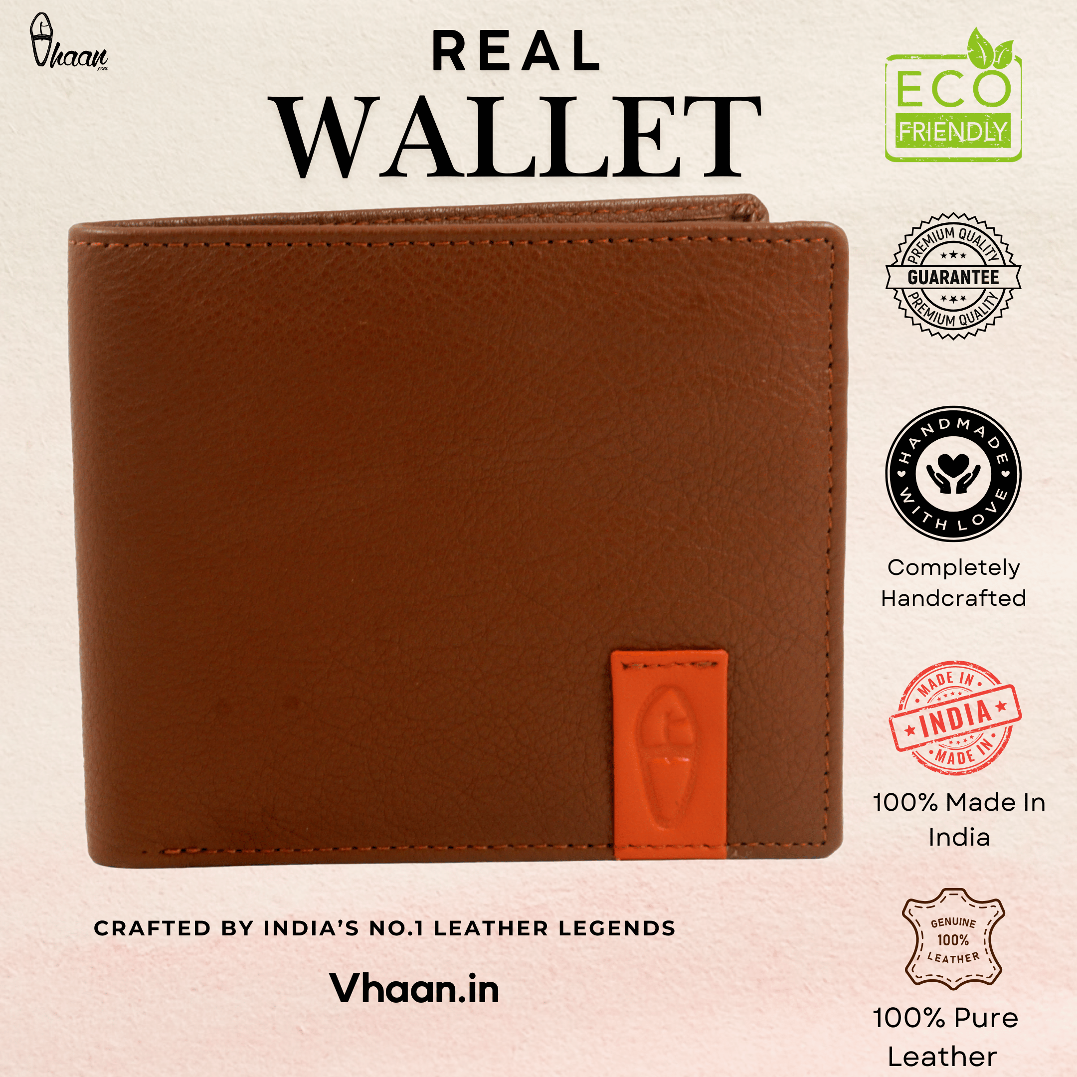 Style Guardian: Premium NAPPA Leather Wallet with RFID Protection for Men - Tan