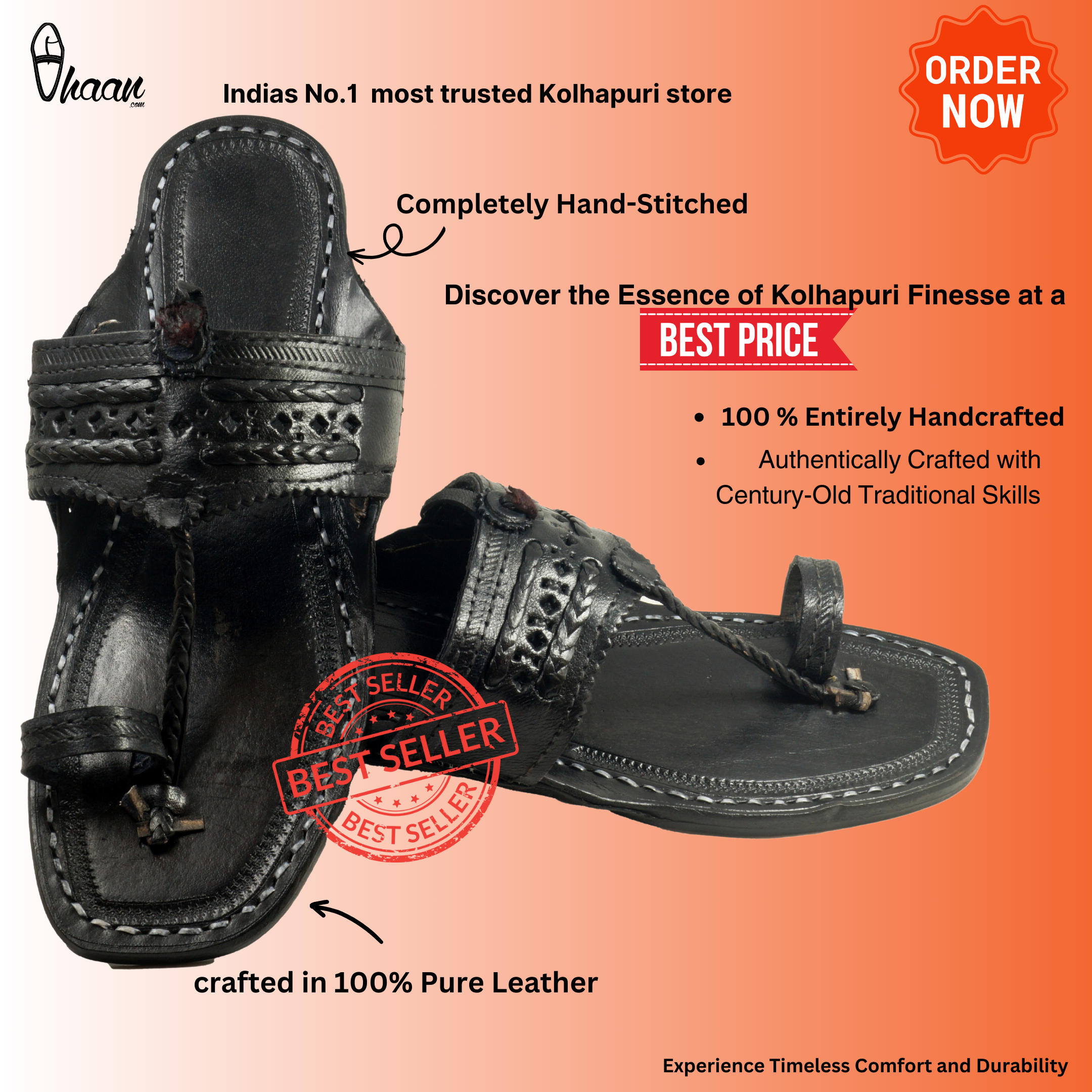 Kolhapuri on sale slipper black