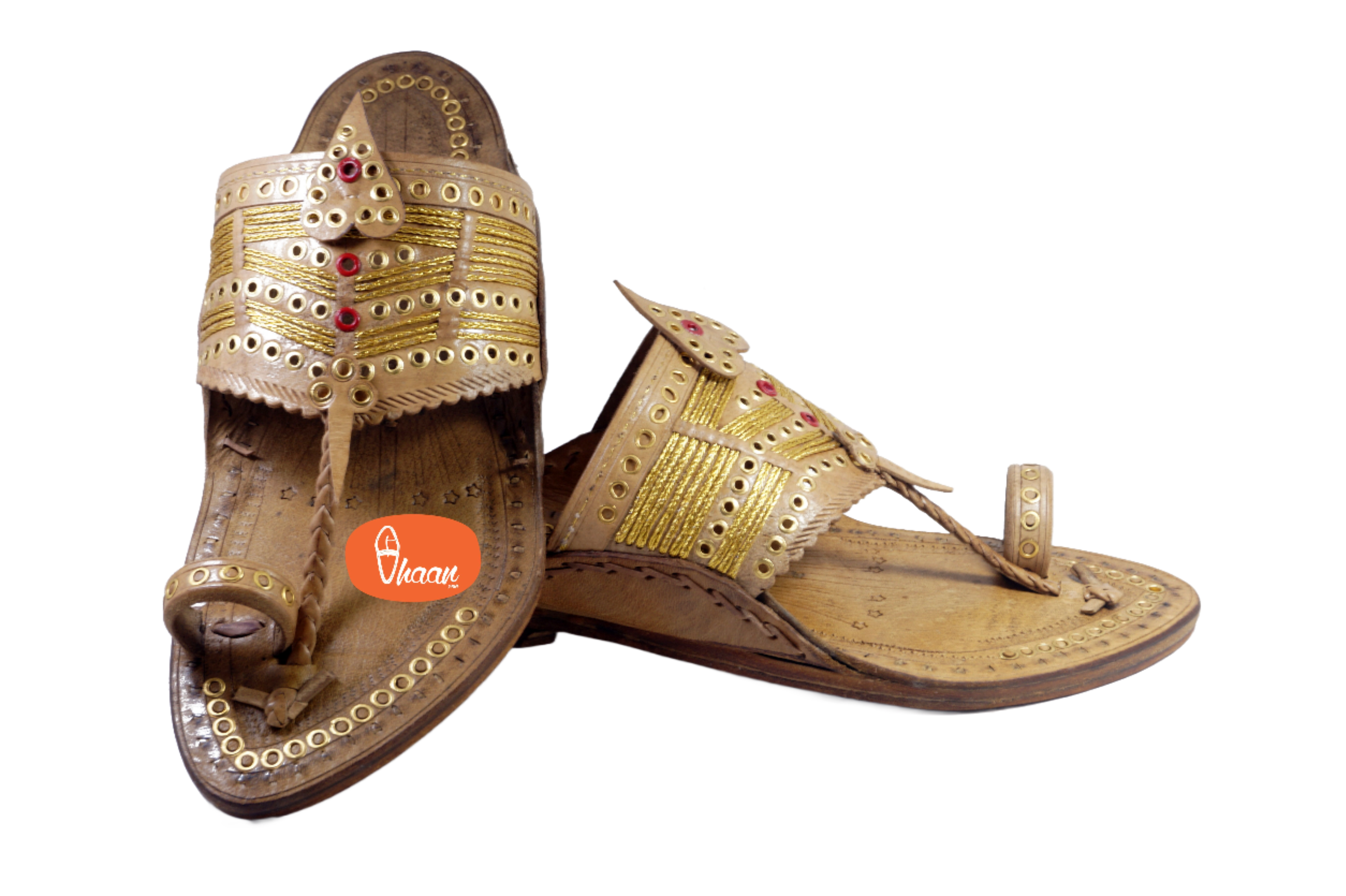 3 Tali Broad Belt Senapati Kapashi Kolhapuri Chappal For Men (Made In Special Jari Weavs)