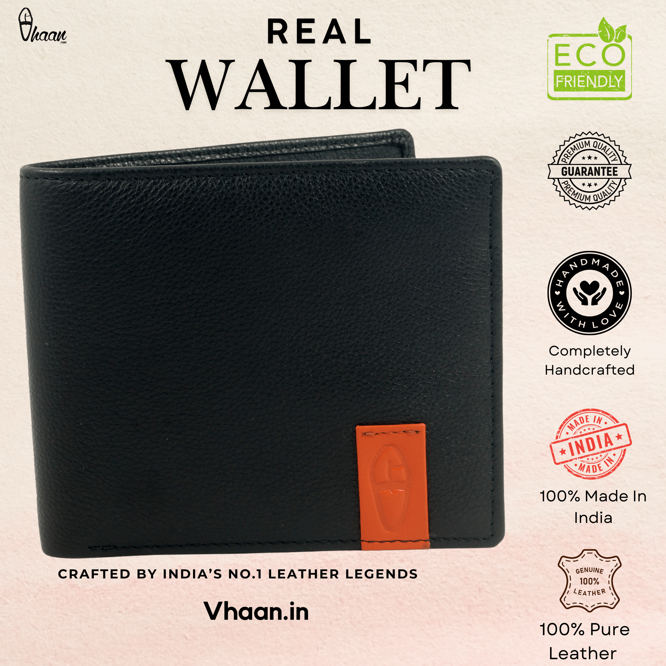 Style Guardian: Premium NAPPA Leather Wallet with RFID Protection for Men - Black