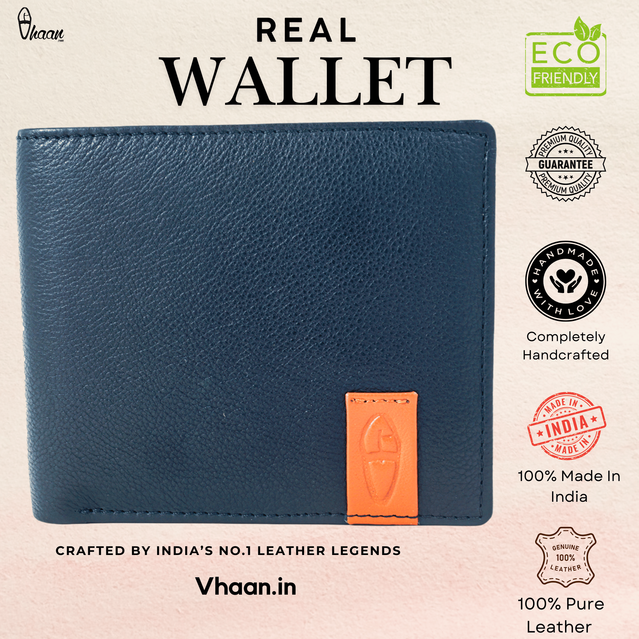 Style Guardian: Premium NAPPA Leather Wallet with RFID Protection for Men - Blue