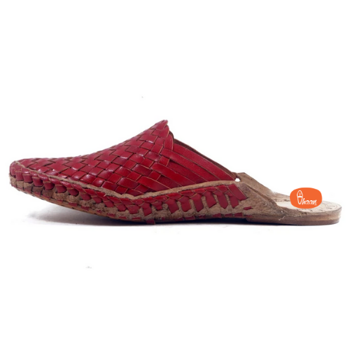 Red Kolhapuri shoes for women- Sutra