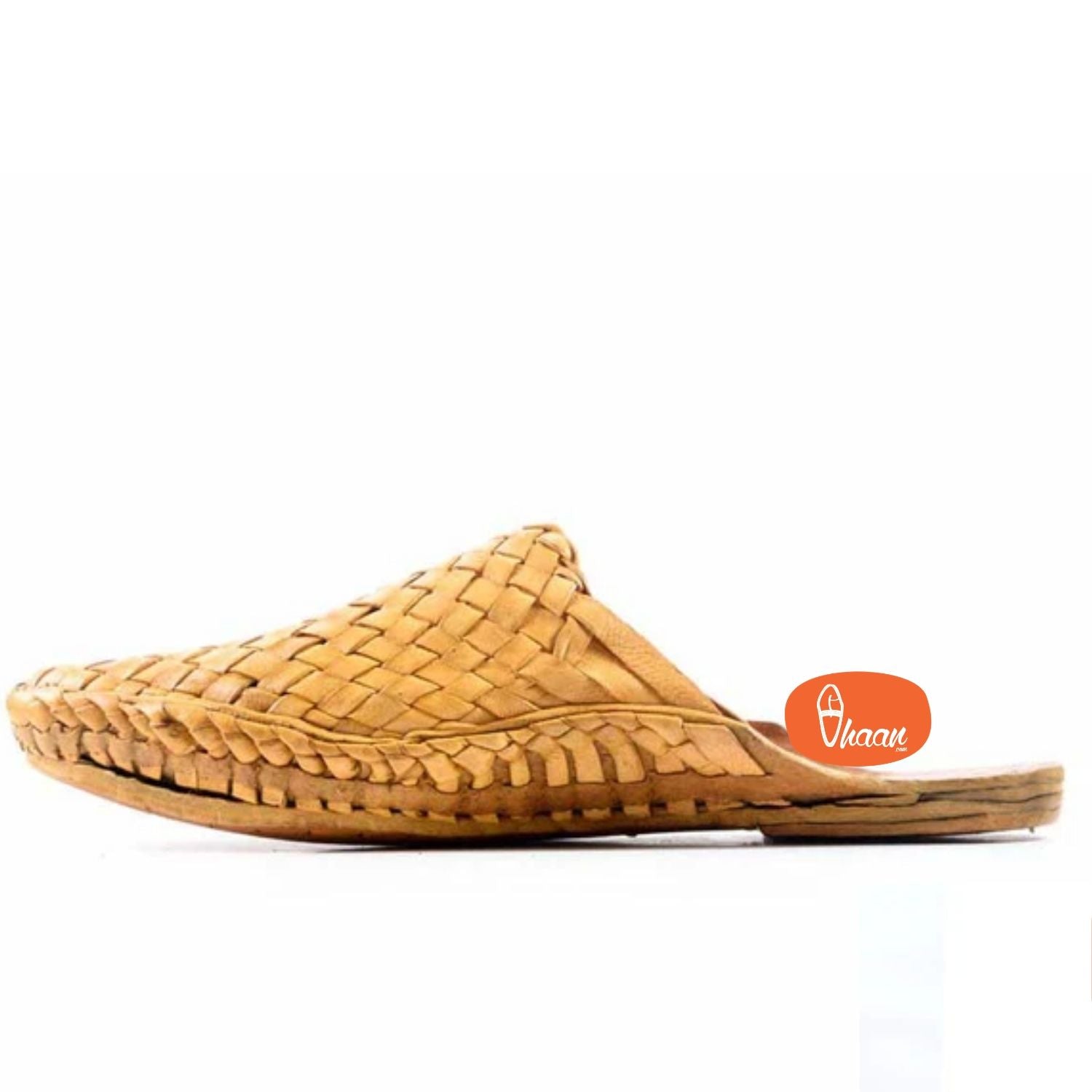 handmade pure leather ethnic design slip on Handstiched net design for men