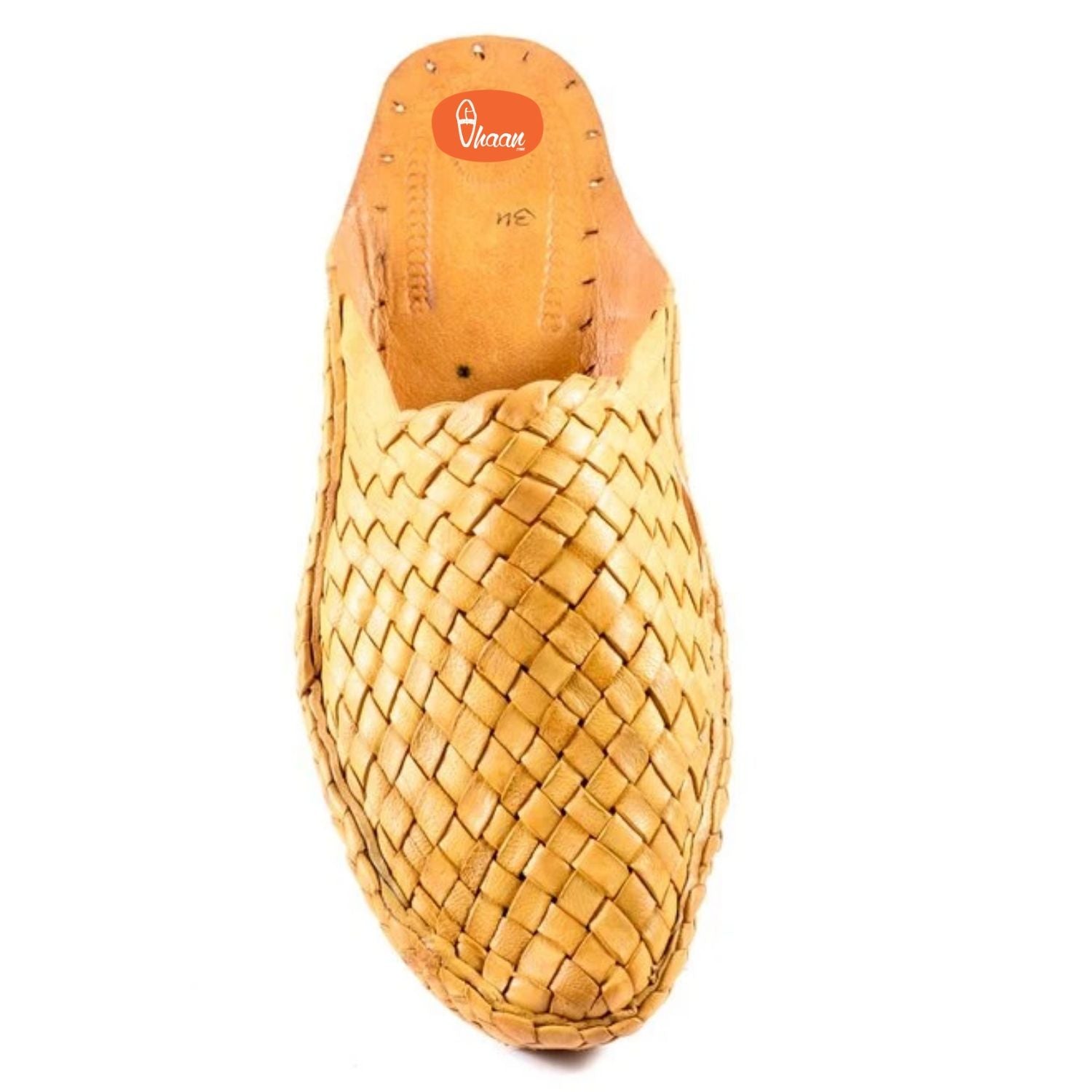 handmade pure leather ethnic design slip on Handstiched net design for men