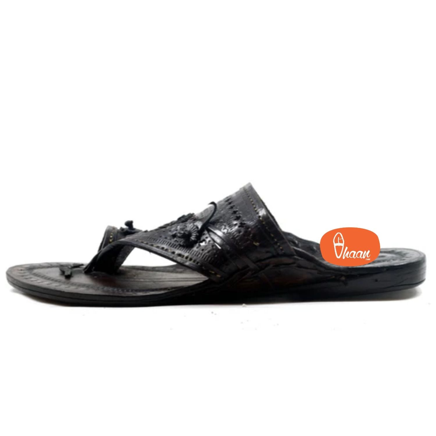 Ladies Khas Shahi Kolhapuri chappal- Black