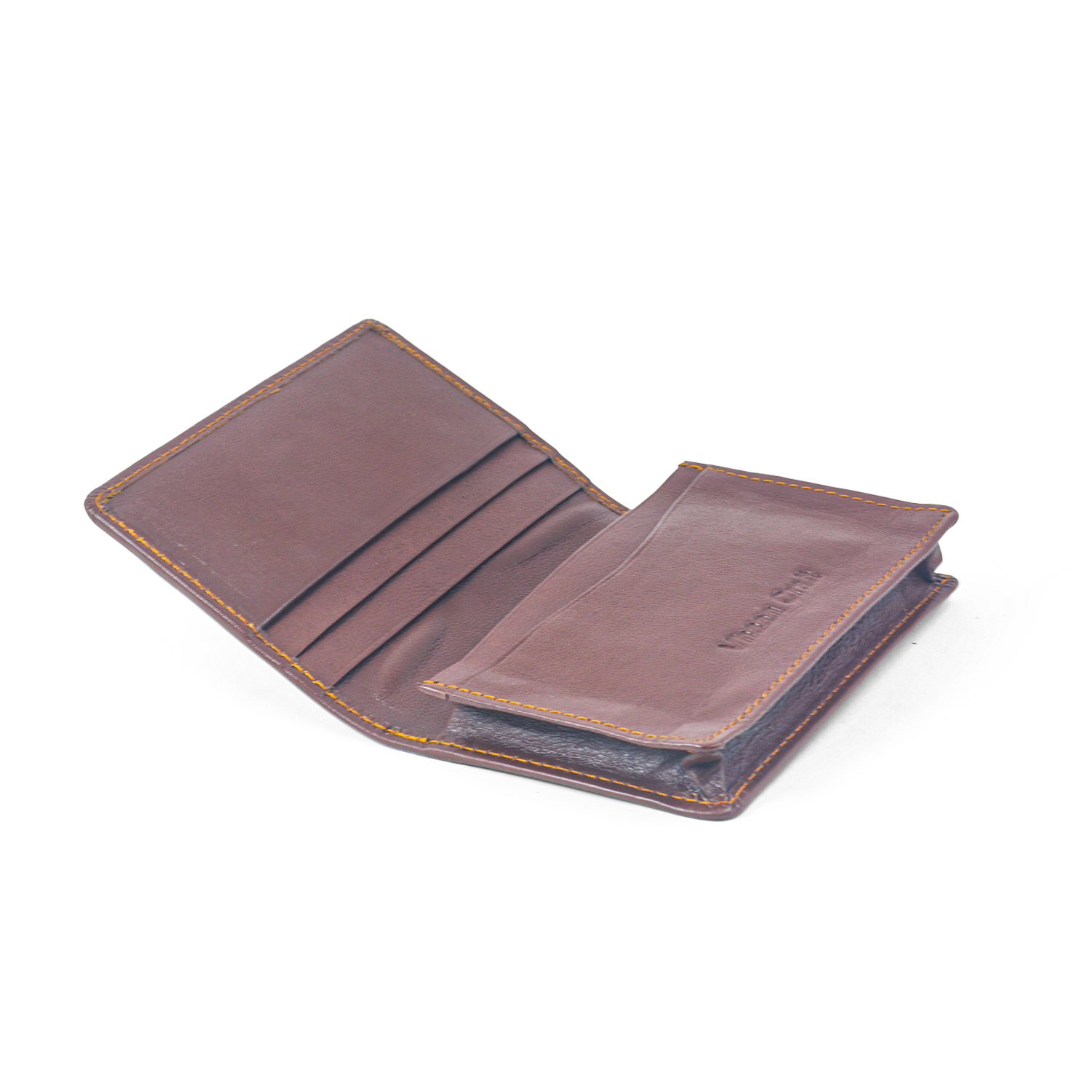 Premium Leather Card Holder with Protective Cover by Vhaan - Tan