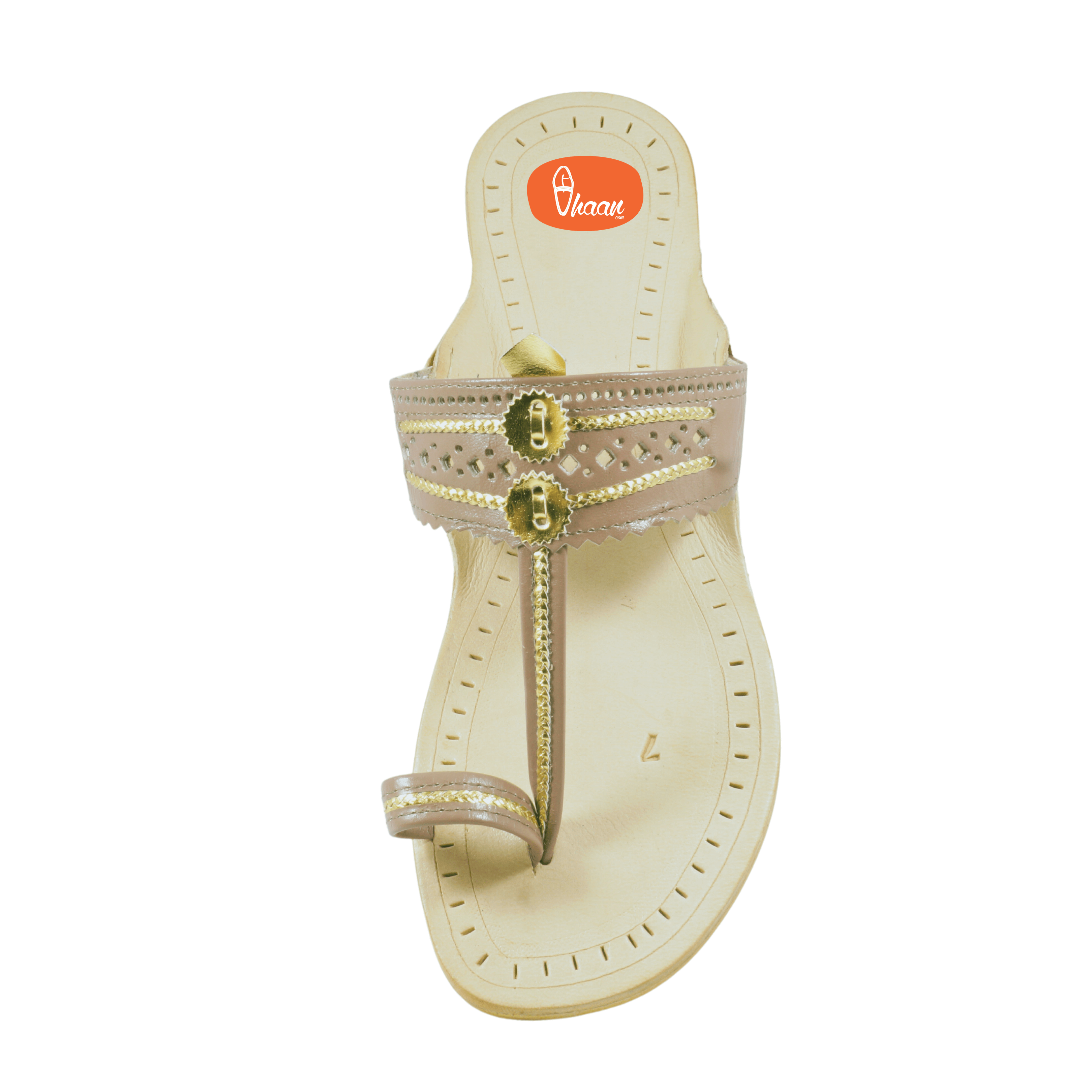 Deep Salmon Color Pure Leather Ladies Kolhapuri by Vhaan