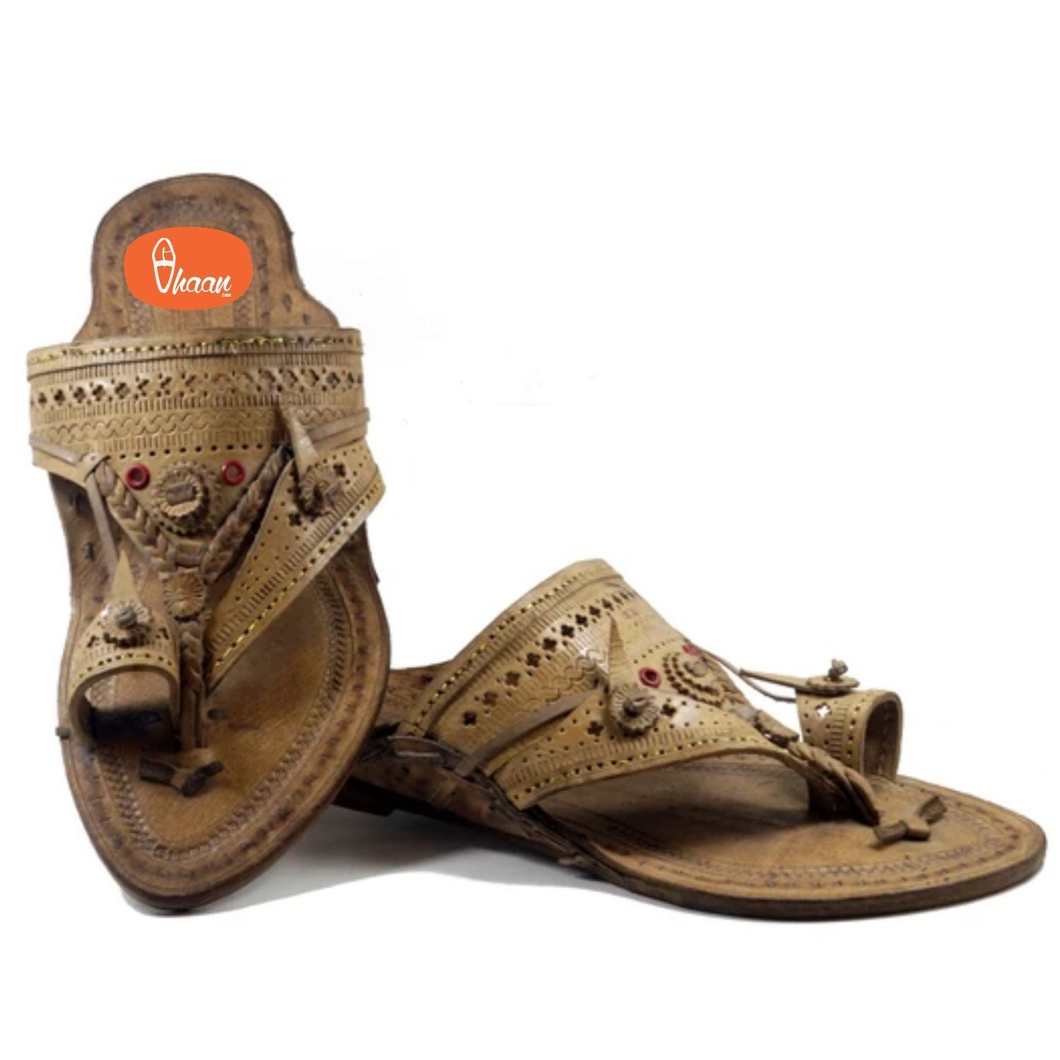 Khas Shahu Kolhapuri chappal for Ladies- Brown