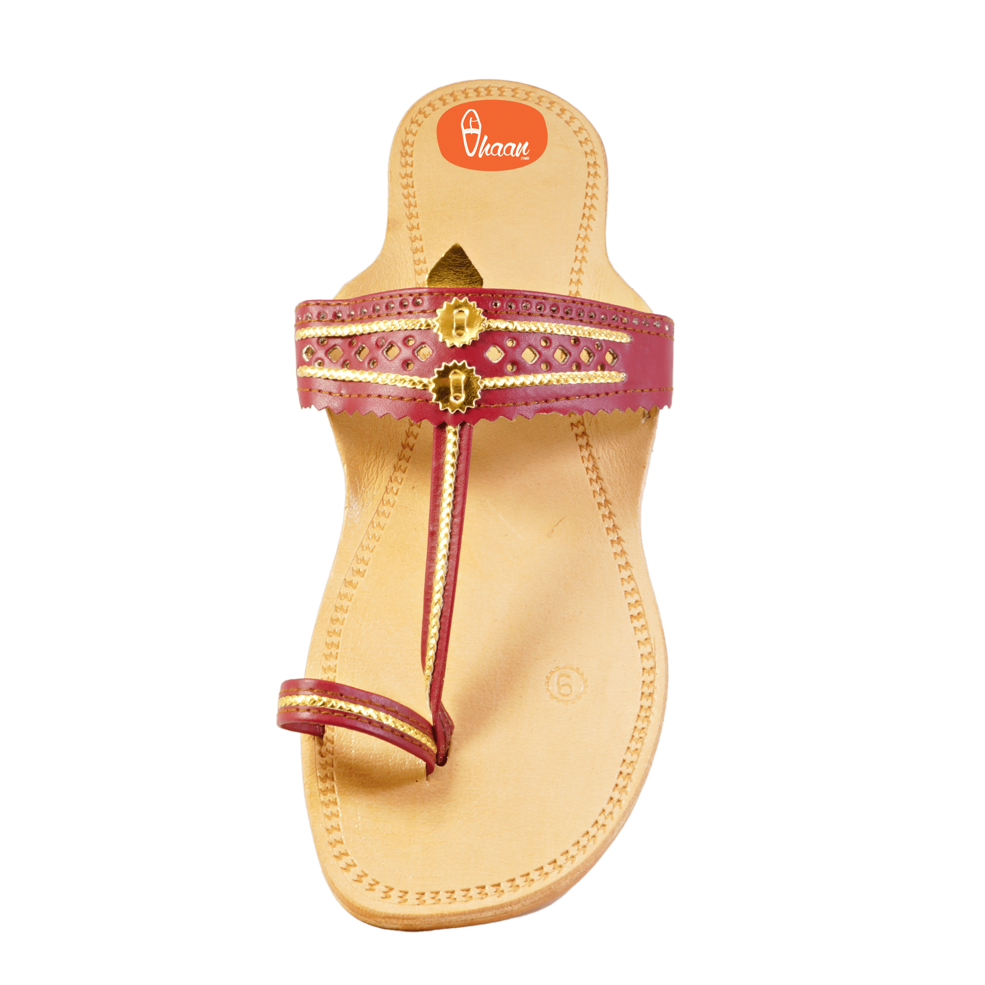 Maroon Color Soft Kolhapuri Chappal for women by vhaan