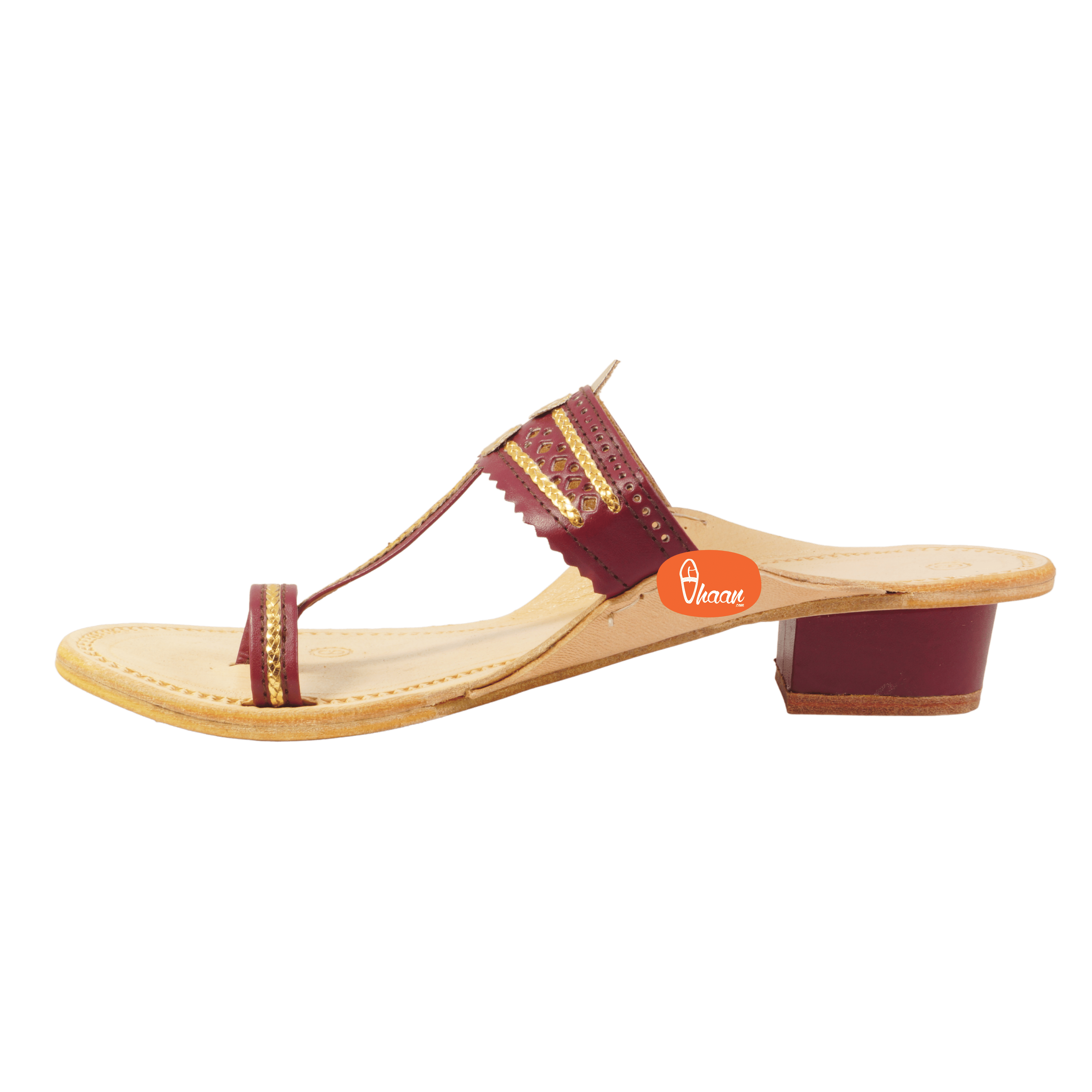 Maroon Color Soft Kolhapuri Chappal for women by vhaan