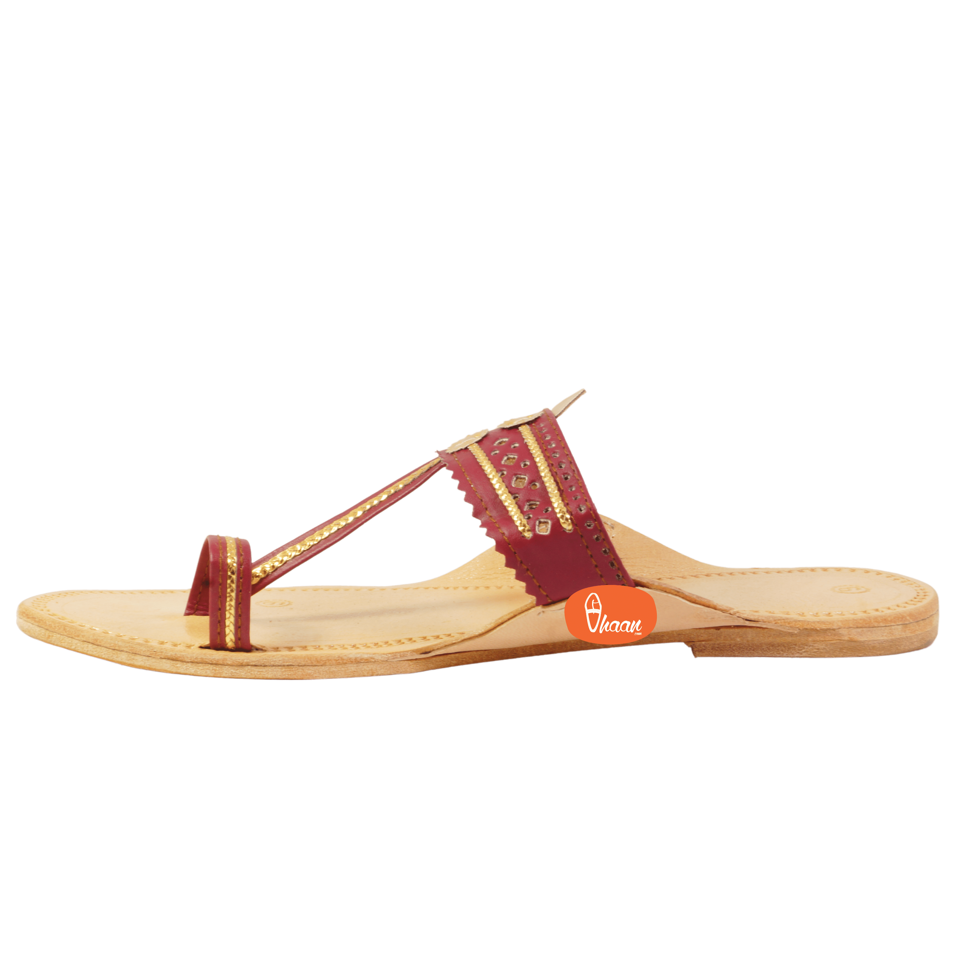 Maroon Color Soft Kolhapuri Chappal for women by vhaan
