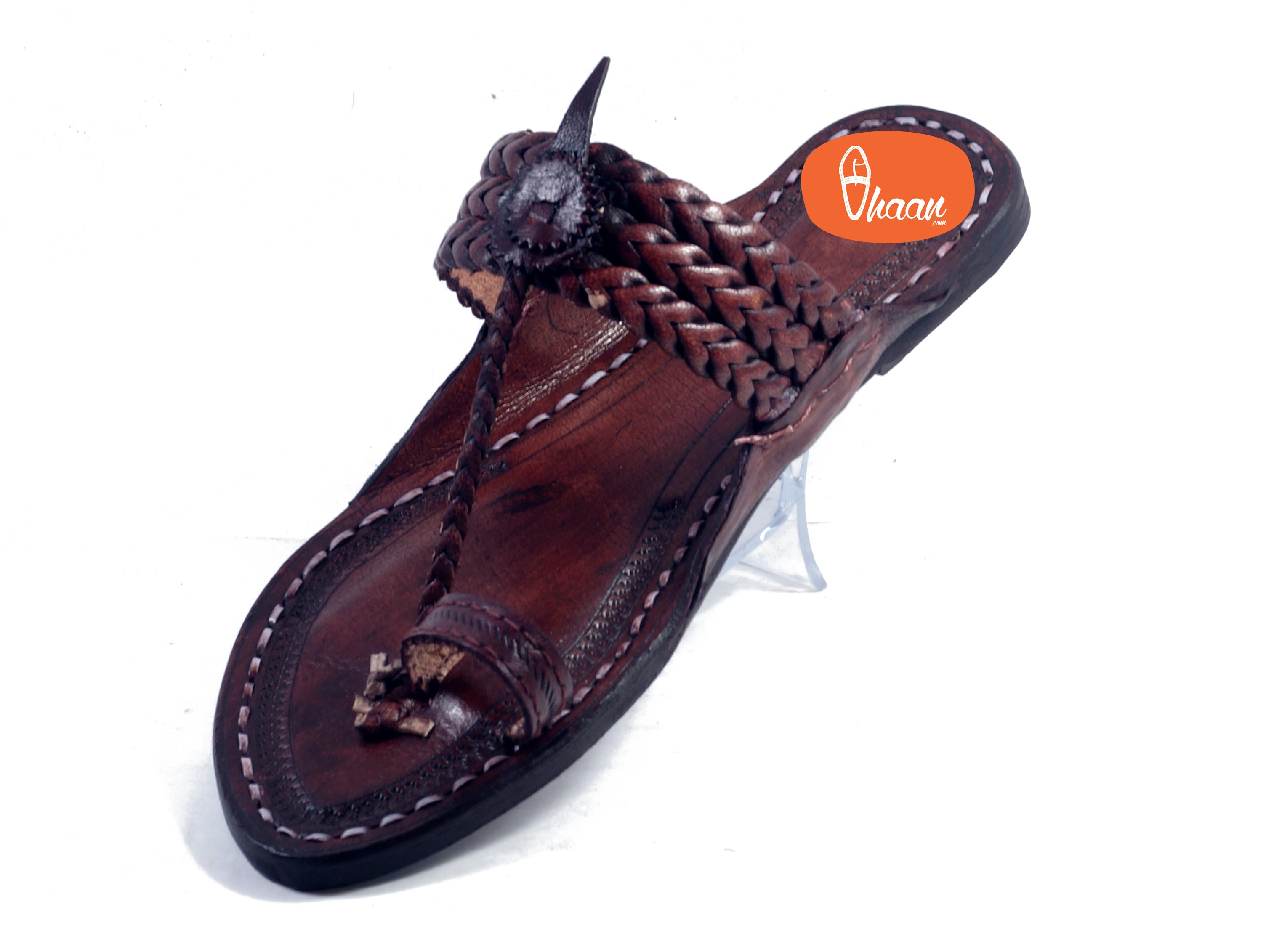 Dark brown kolhapuri chappal for women