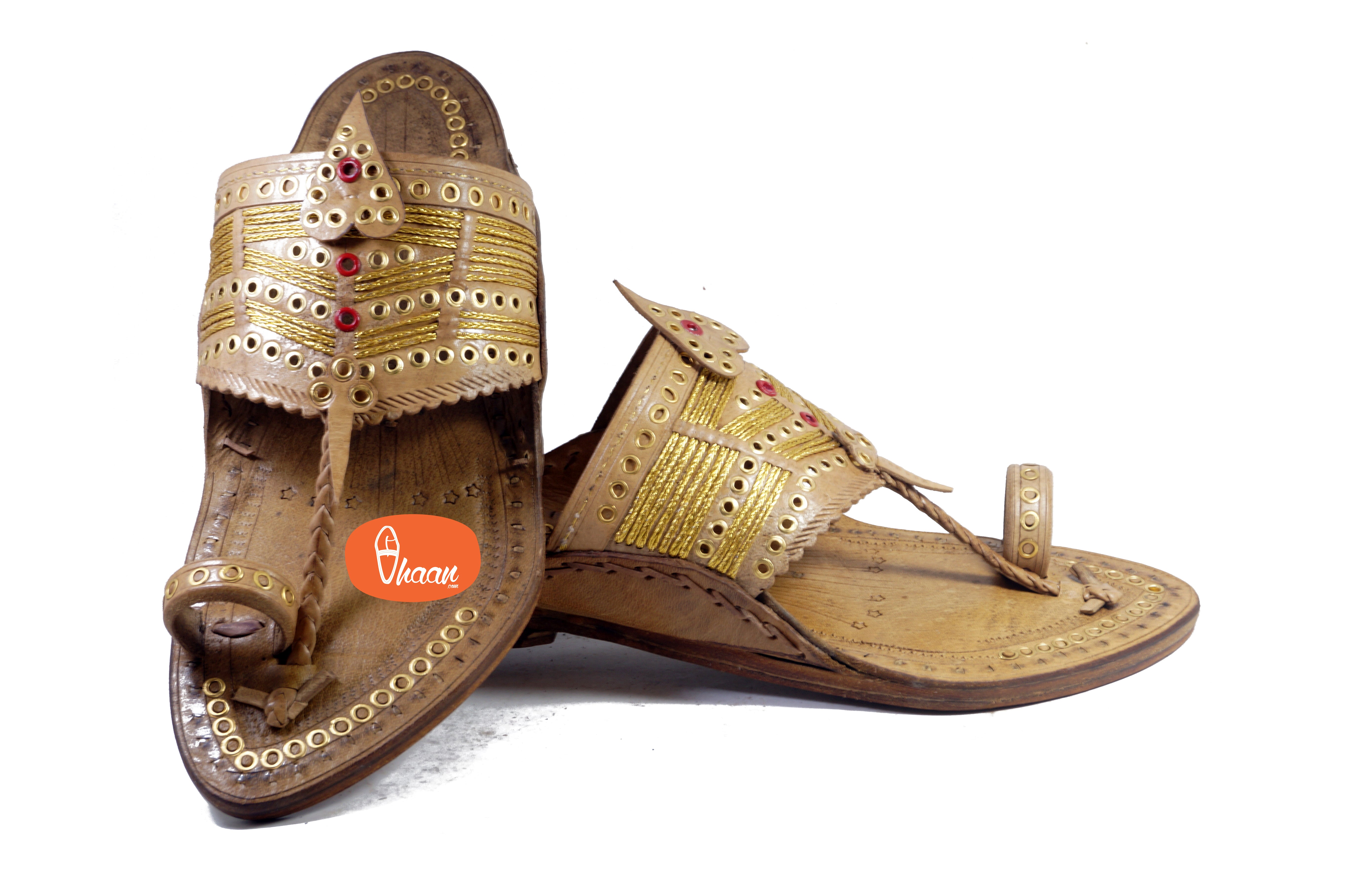 Vhaan s 3 Tali broad belt Senapati kapshi kolhapuri chappal for Men