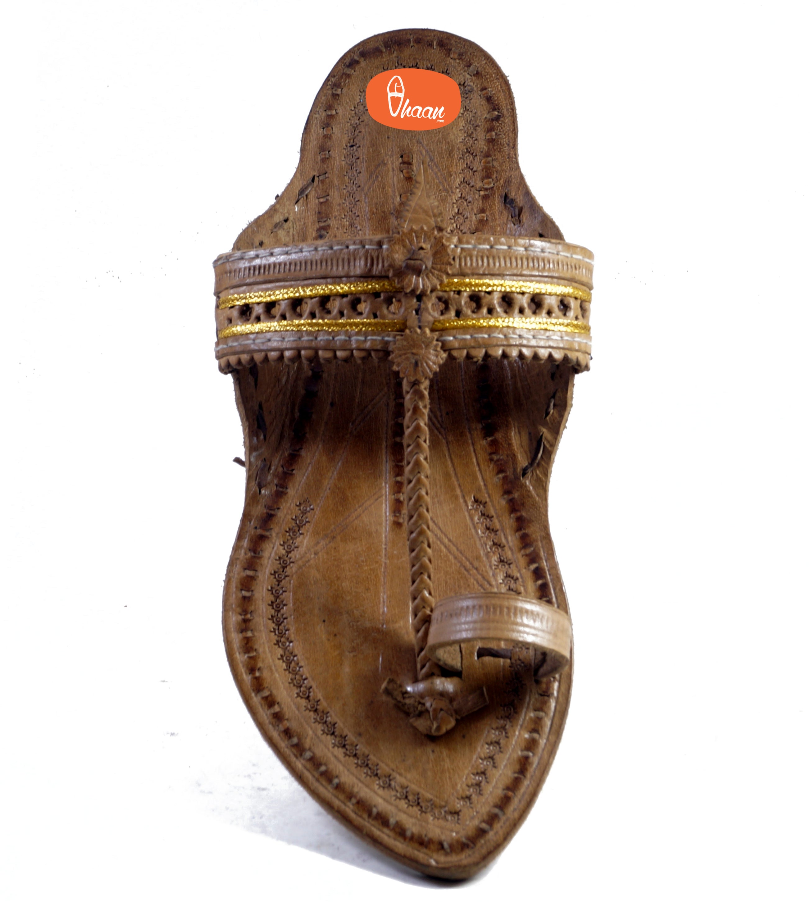 Kolhapuri chappal with Jari for women