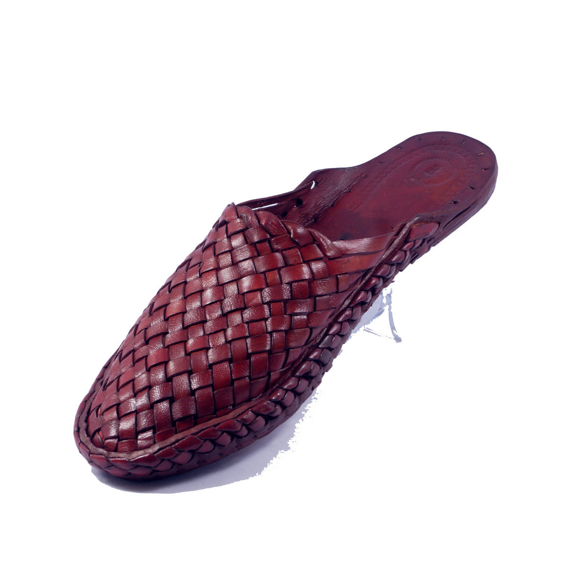 Red Color Slip On Mens Kolhapuri Chappal