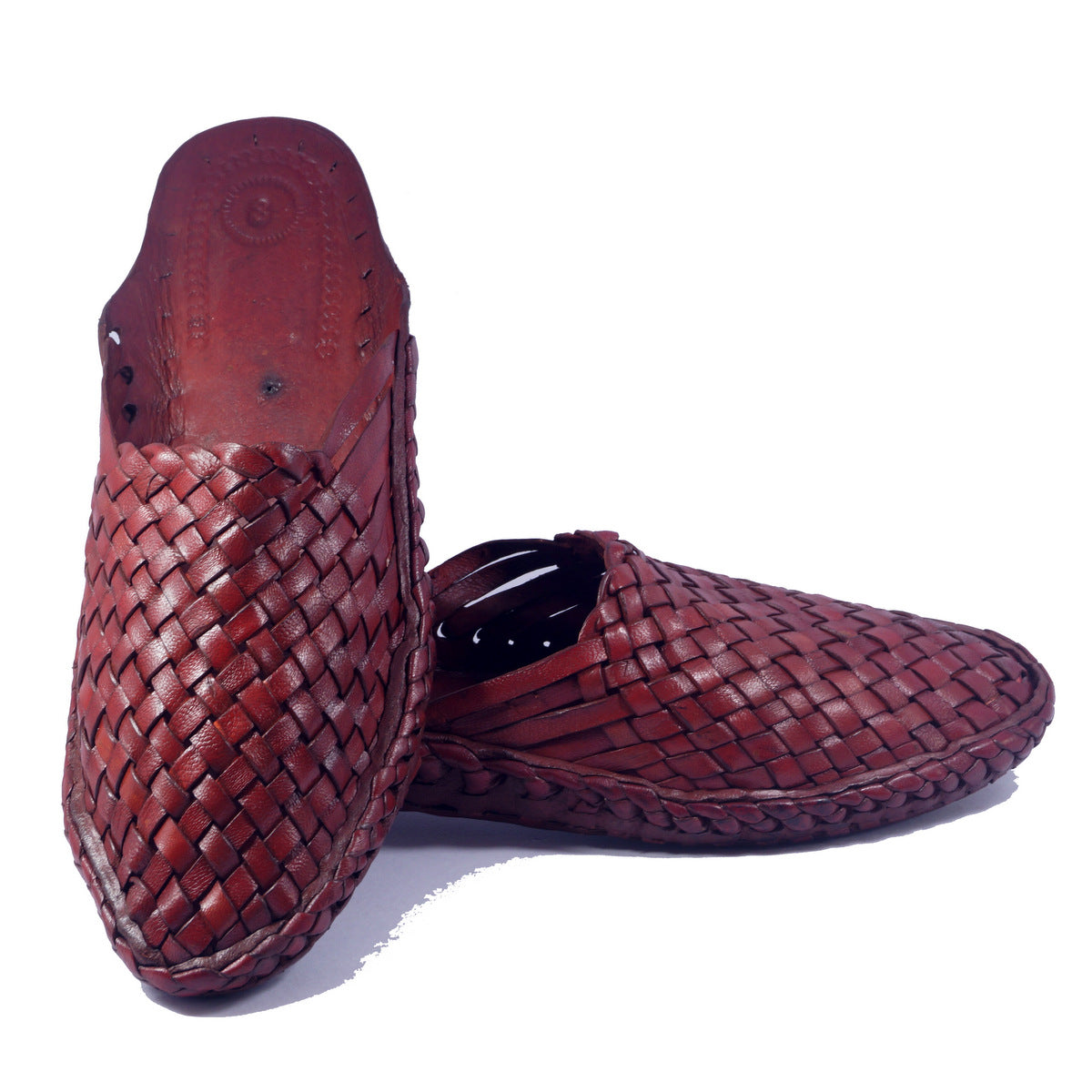 Red Color Slip On Mens Kolhapuri Chappal