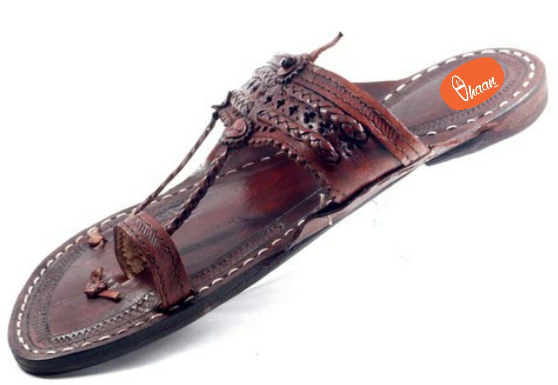 Vhaan's leather kolhapuri chappal for men