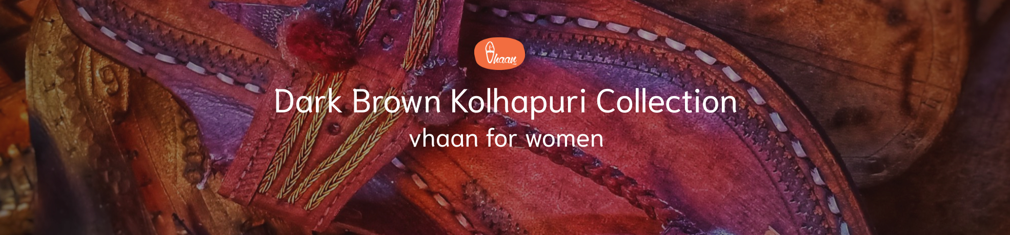 Dark Brown / Red Kolhapuri Chappal For Ladies