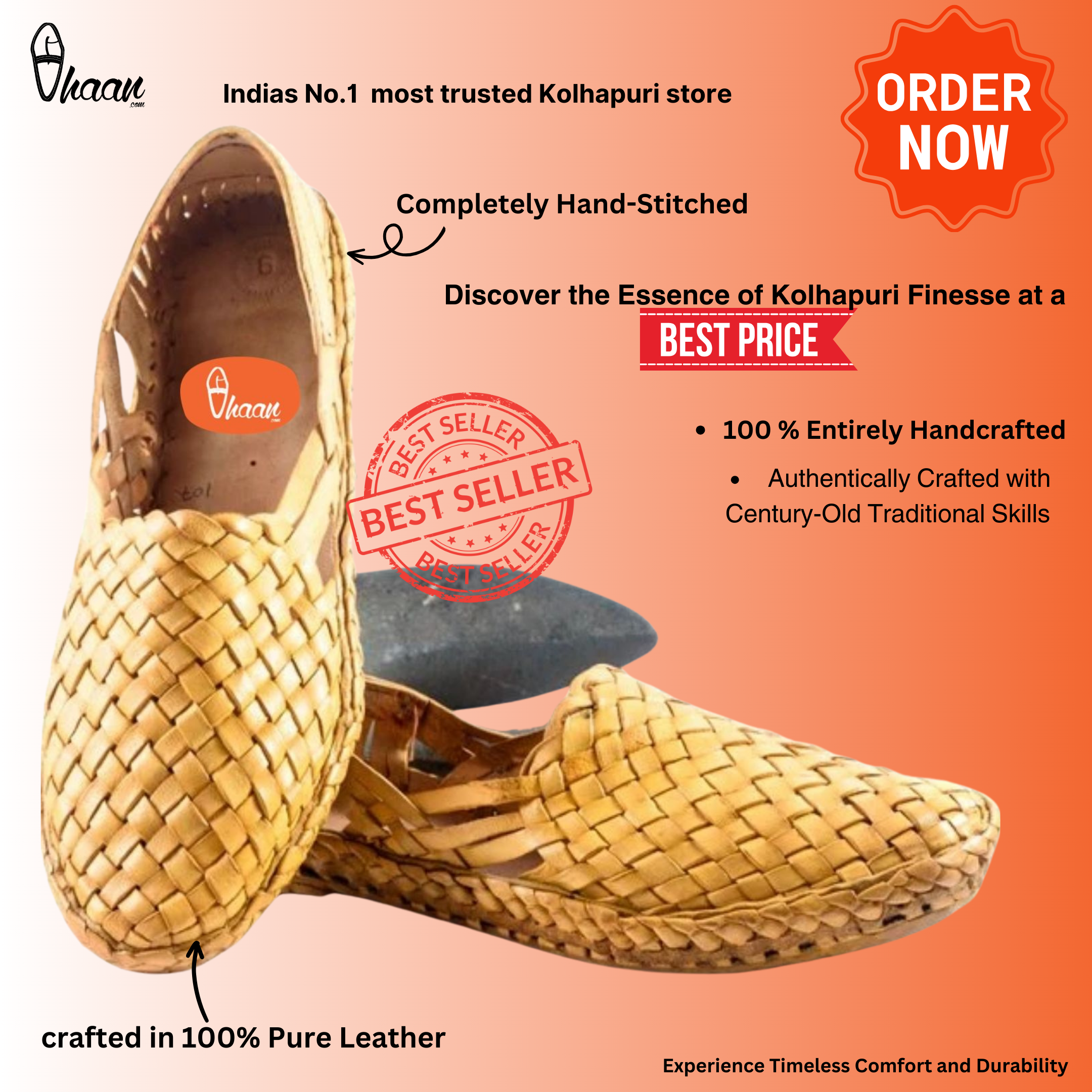 Authentic, Handstitched, Pure Leather, Net Full Shoes, For Men