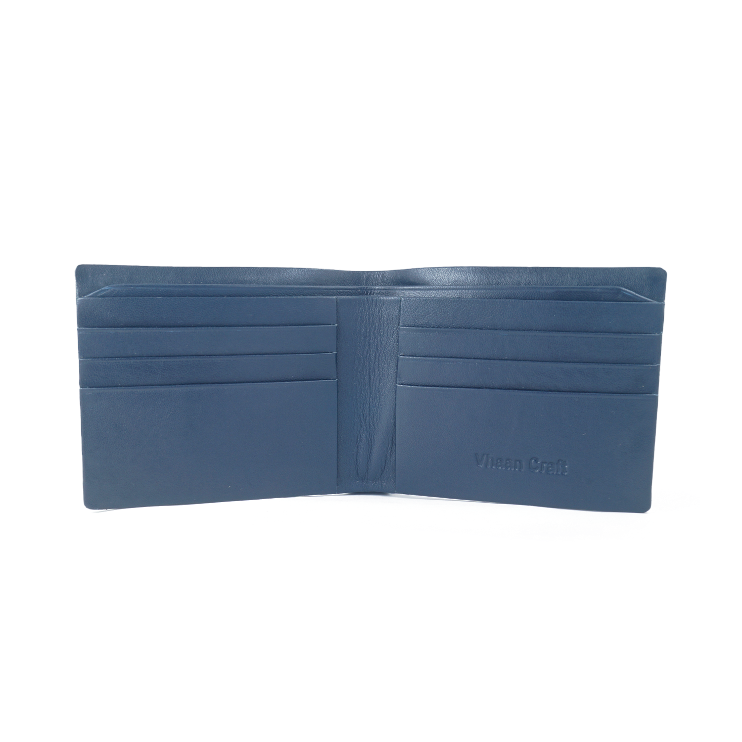 Seamless Elegance: RFID-Protected Stitchless NAPPA Leather Wallets - Blue