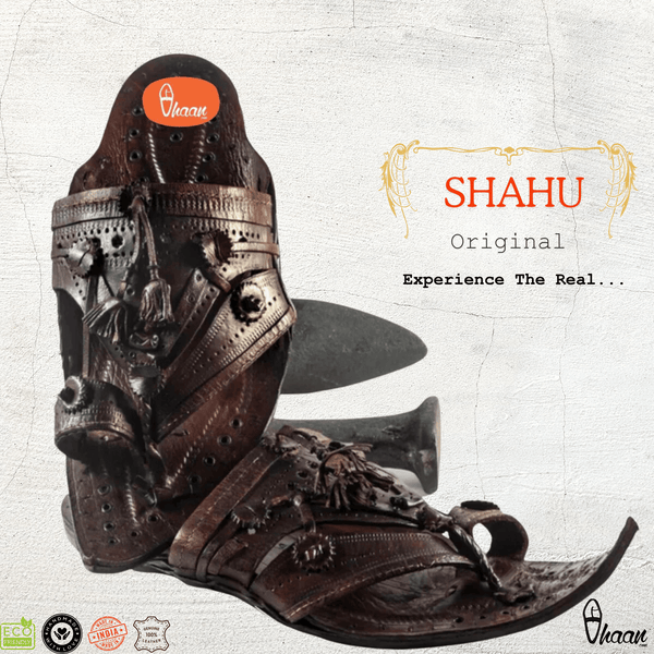 Buy Men's Shahu Maharaja leather kolhapuri chappal Vhaan