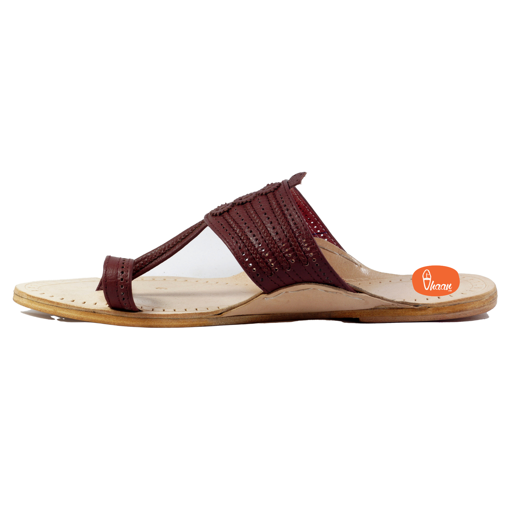 Buy Maroon Color soft Kolhapuri Chappal For Men Vhaan