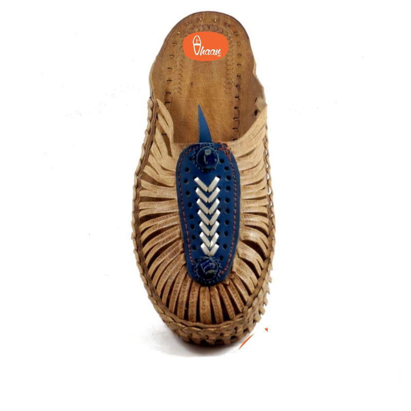 Blue Leather shoes for women