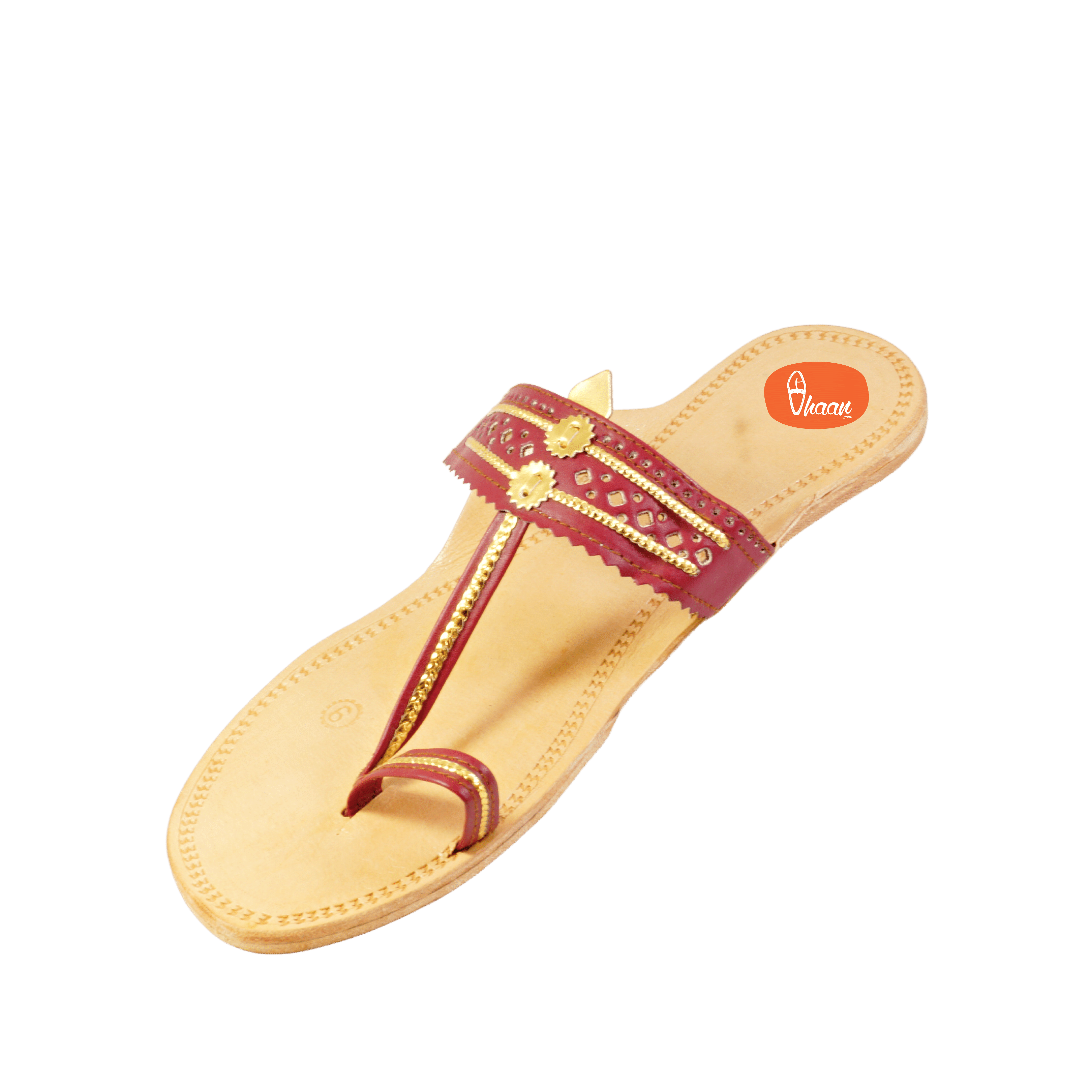 Maroon Color Soft Kolhapuri Chappal for women by vhaan