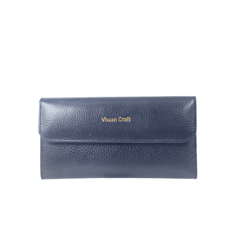 Vhaan Approved Pure Leather  Ladies Clutch  Purse with Flip Cover