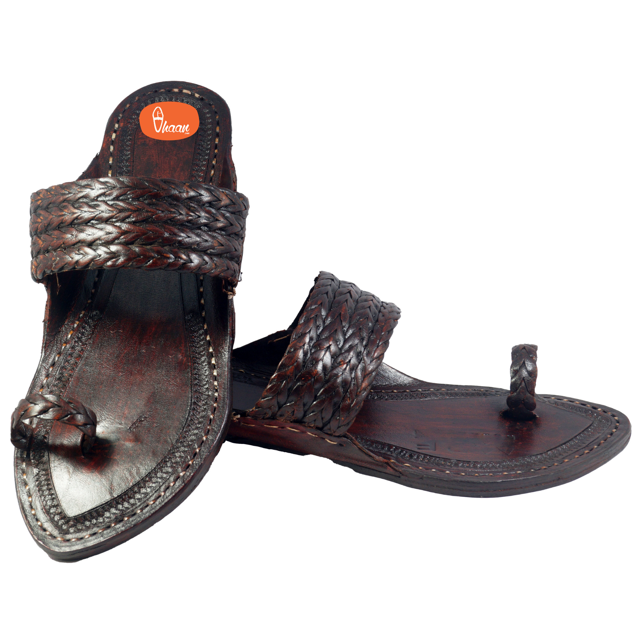 Buy Men's Shahu Maharaja leather kolhapuri chappal | Vhaan