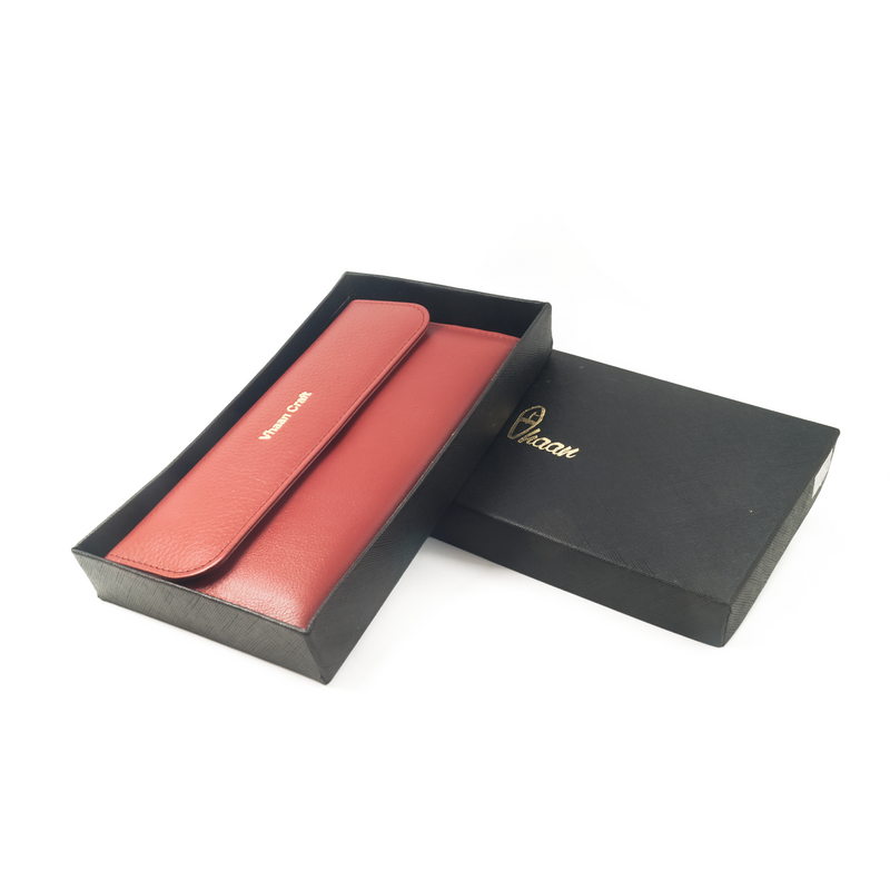 Vhaan Approved Pure Leather  Ladies Clutch  Purse with Flip Cover