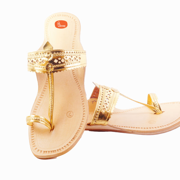 Golden best sale colour chappal