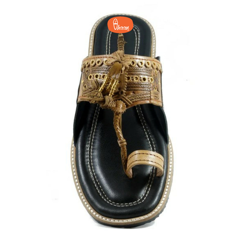 Pure leather Cushioned Anti Slippery Assal kolhapuri chappal for men-vhaanfootwear-6-vhaanfootwear